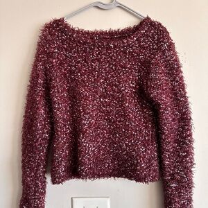 Wild Fable Maroon Fuzzy Sweater